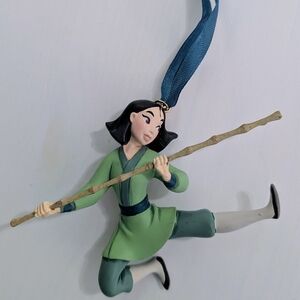 Disney Store Sketchbook 2013 Mulan Warrior Christmas Ornament With Blue Ribbon